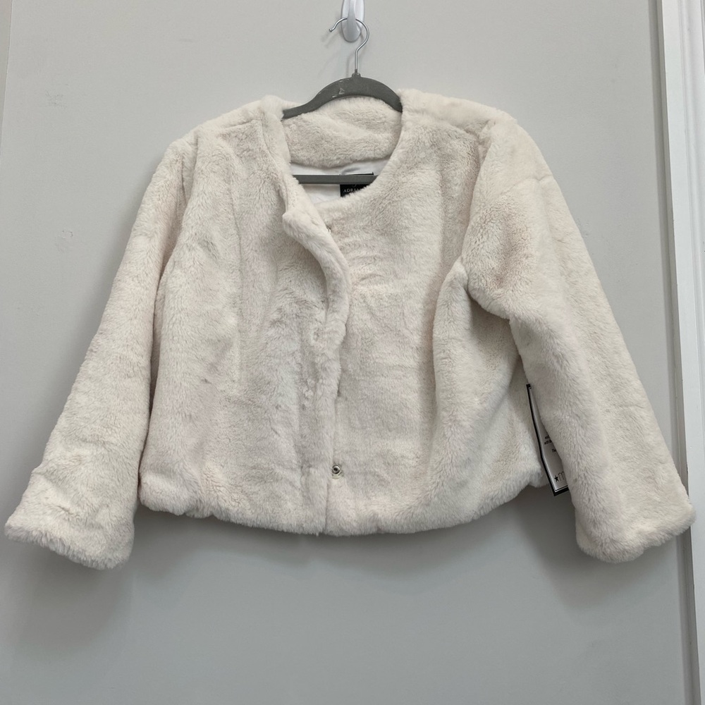 Brand New Adrianna Pappel Faux Fur Jacket